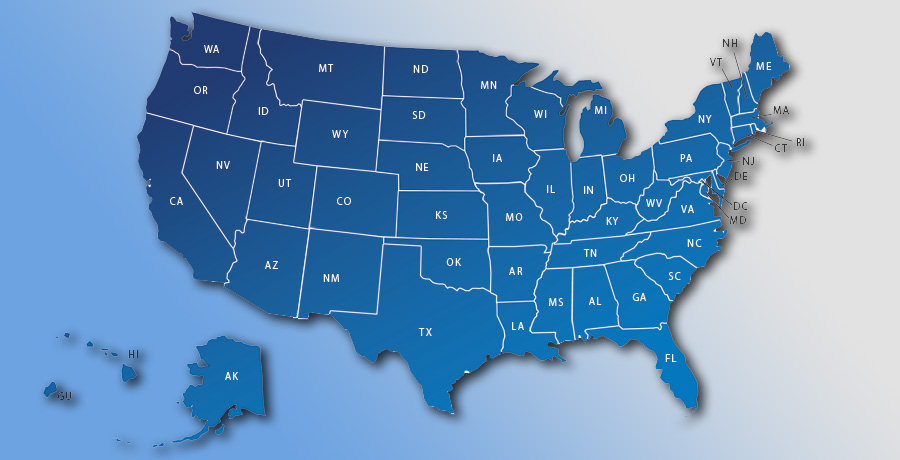 map of united states showing representative territory